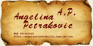 Angelina Petraković vizit kartica